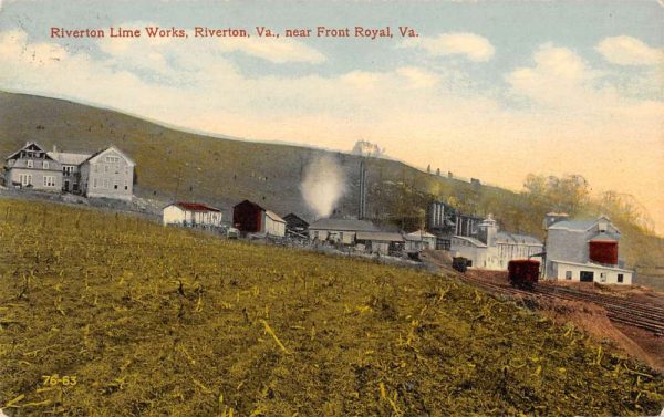 Riverton Virginia birds eye view Riverton Lime Works antique pc BB286