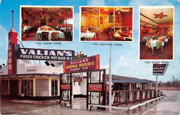 Houston Texas multi-view Valian's Restaurant vintage pc BB319