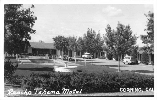 Corning California Rancho Tehama Motel Real Photo Vintage Postcard AA1164