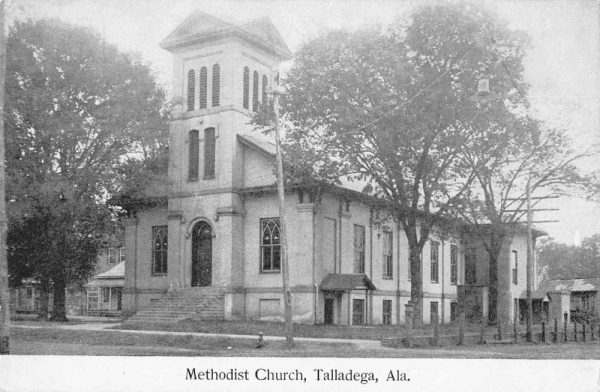 Talladega Alabama Methodist Church Exterior Vintage Postcard AA1168