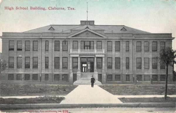 Cleburne Texas High School Vintage Postcard AA1183