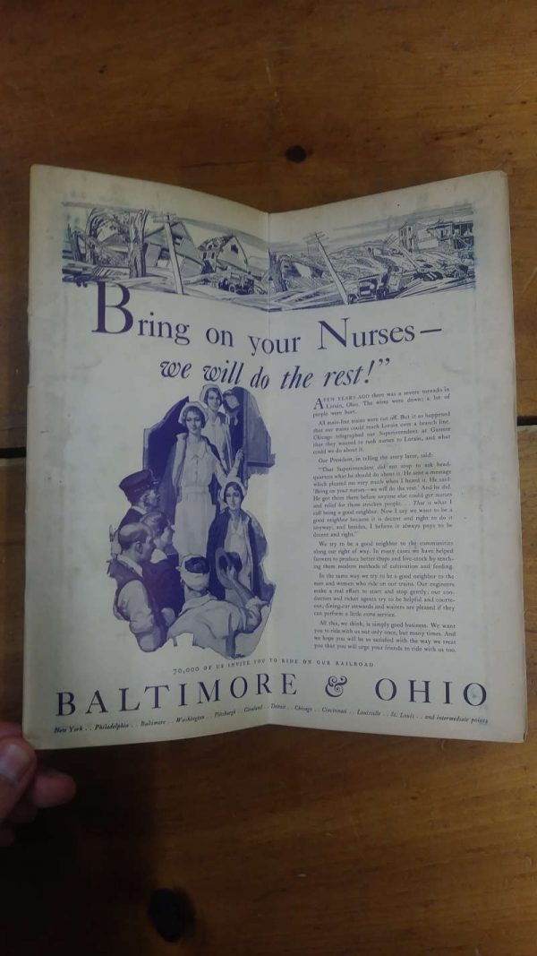 Baltimore and Ohio Railroad November 1931 Vintage System Timetable AA1979 - Image 2