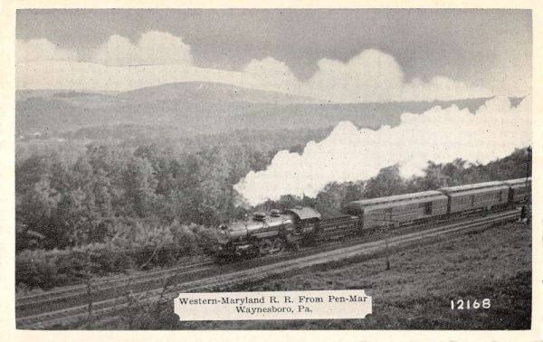 Waynesboro Pennsylvania Western-MD Railroad from Pen-Mar antique pc BB1304