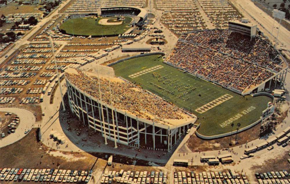 Atlanta Stadium aerial postcard