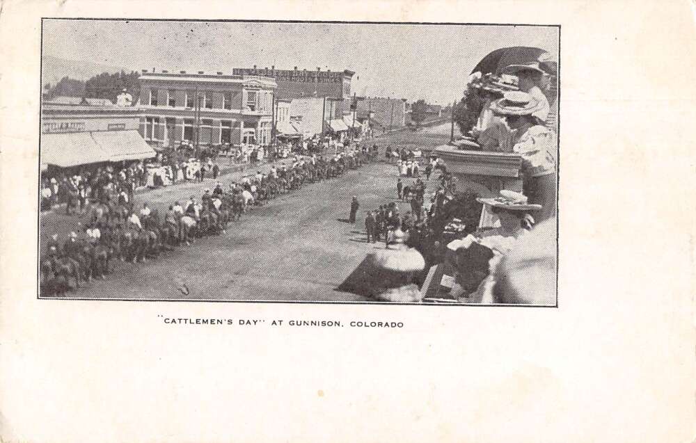 Gunnison Colorado Cattlemen's Day Parade Vintage Postcard AA24718