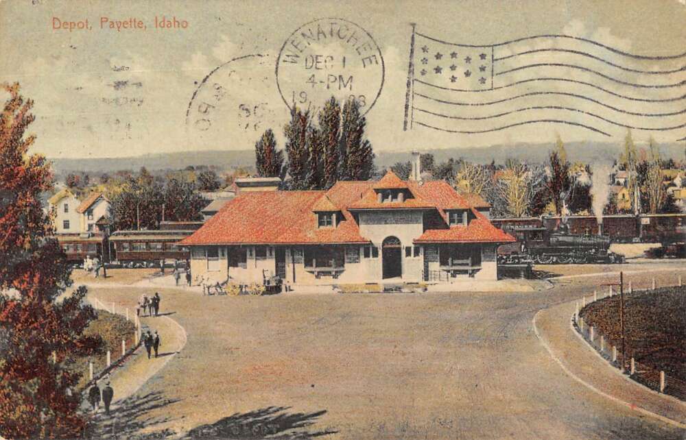 Payette Idaho Train Station Vintage Postcard Aa25664 Mary L Martin Ltd Postcards 5588