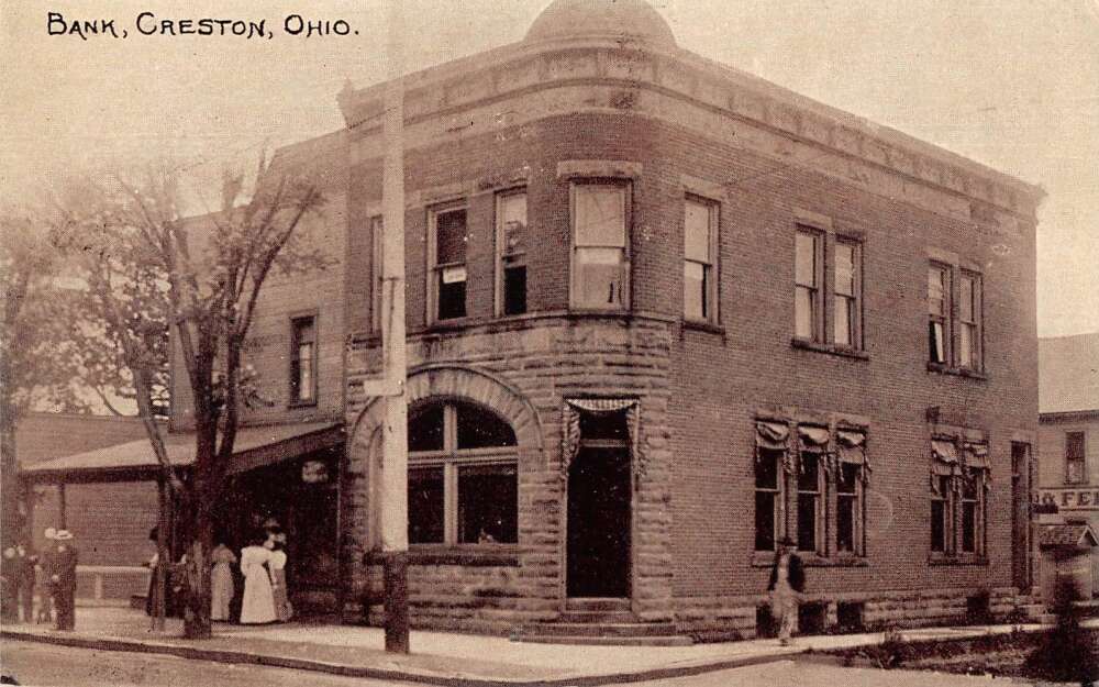 Creston Ohio Bank Vintage Postcard AA26892 Mary L. Martin Ltd. Postcards