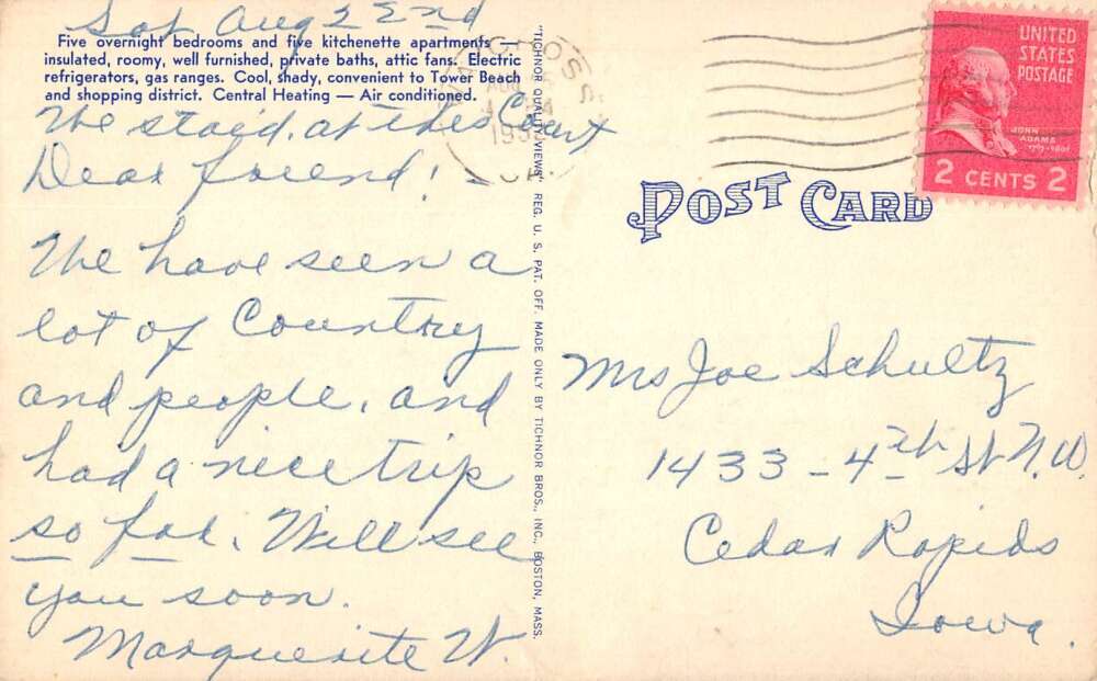 Fort Walton Florida Camellia Motor Court Vintage Postcard AA27100 ...