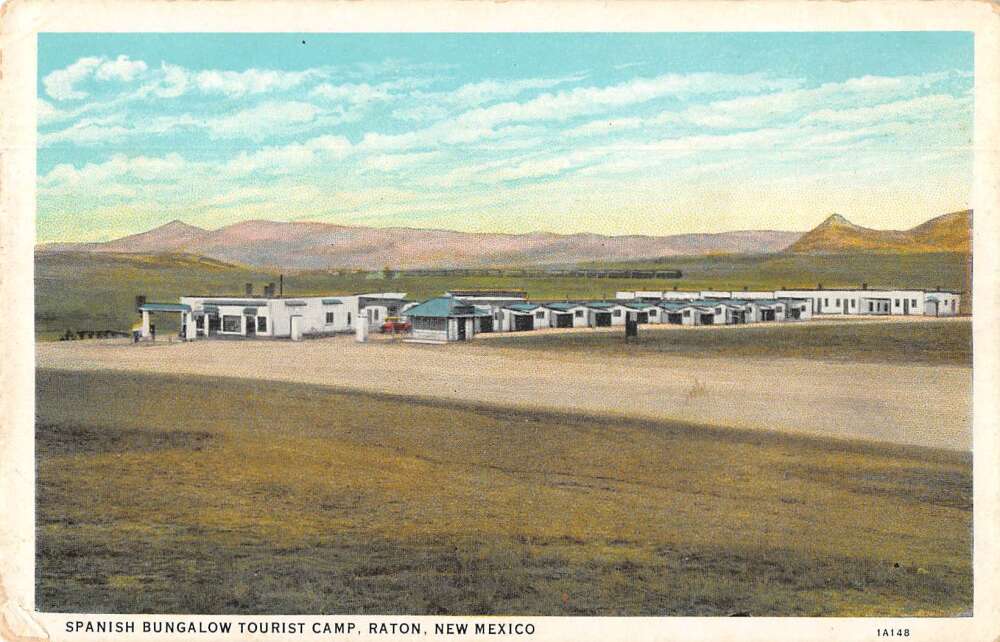 Raton New Mexico Spanish Bungalow Tourist Camp Vintage Postcard AA31830 ...