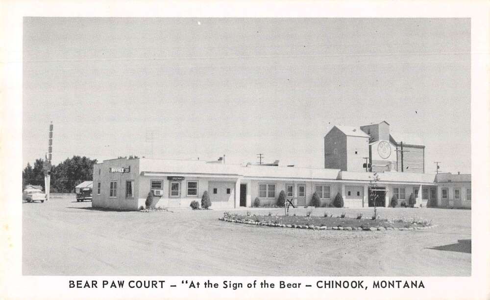 Chinook Montana Bear Paw Court Vintage Postcard AA36998 Mary L