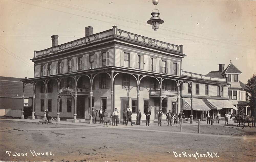 DeRuyter New York Tabor House Exterior Real Photo Postcard AA47401