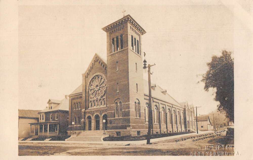 Gettysburg Pennsylvania St James Lutheran Church Real Photo Postcard ...