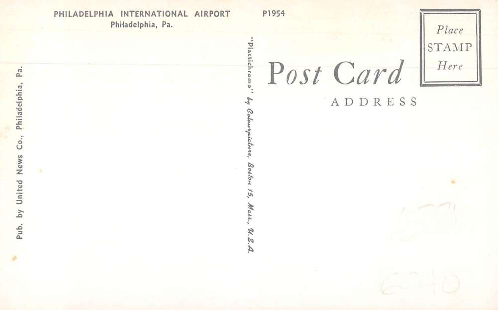 Philadelphia Pennsylvania International Airport TWA Airline Postcard ...