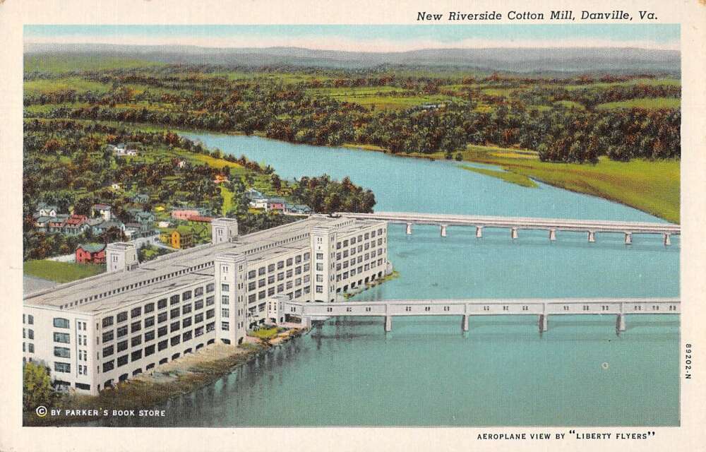 Danville Virginia New Riverside Cotton Mill Vintage Postcard AA56726