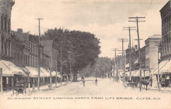 Clyde New York Glasgow Street Looking North From Lift Bridge Vintage PC U527