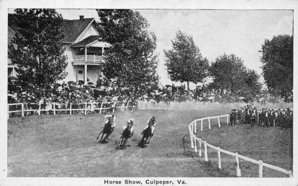 Culpeper Virginia Horse Show Horse Racing Vintage Postcard AA64174