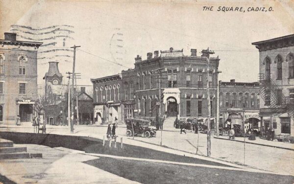 Cadiz Ohio The Square Vintage Postcard U999