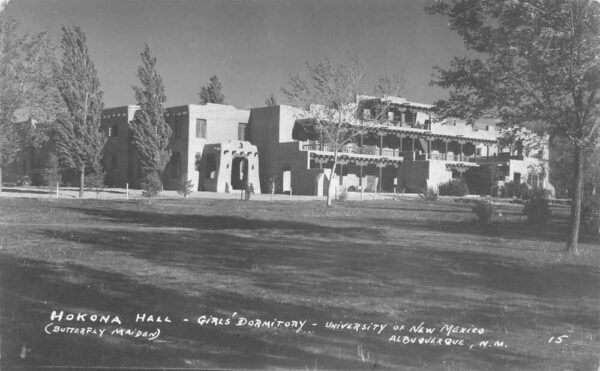 Albuquerque New Mexico University Hokona Hall Girls Dorm Real Photo PC AA64273