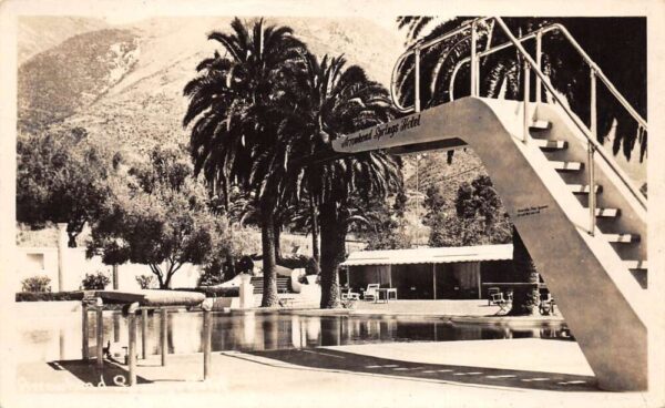 California Arrowhead Springs Hotel Swimming Pool Real Photo Postcard AA64603