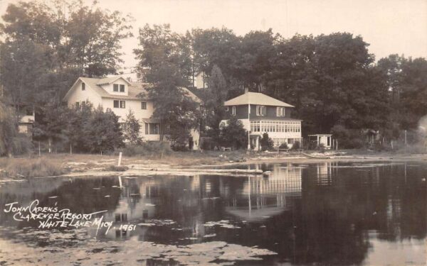 White Lake Michigan John Capens Clarence Resort Real Photo Postcard ...