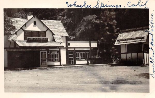 Wheeler Springs California Smallest Post Office Real Photo Postcard AA64824