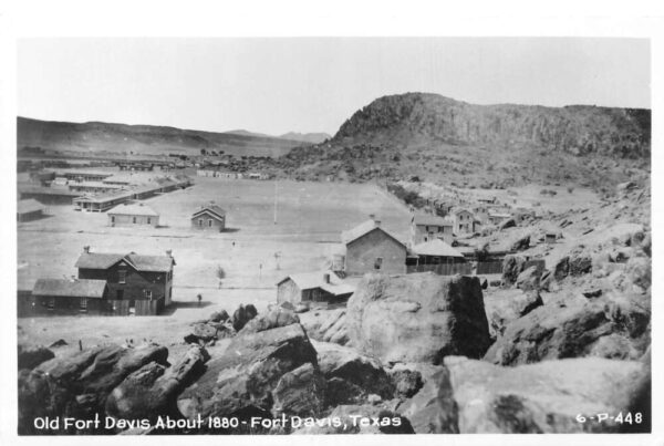 Fort Davis Texas Old Fort Davis Real Photo Vintage Postcard AA64882