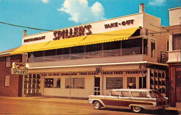 York Beach Maine Spiller's Restaurant & Take Out Exterior, Photochrome PC U3109