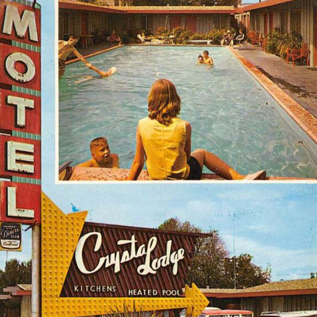 Postcard of a Motel called Crystal Lodge