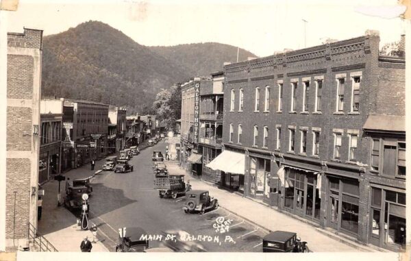 Galeton Pennsylvania Main Street Real Photo Vintage Postcard AA68211