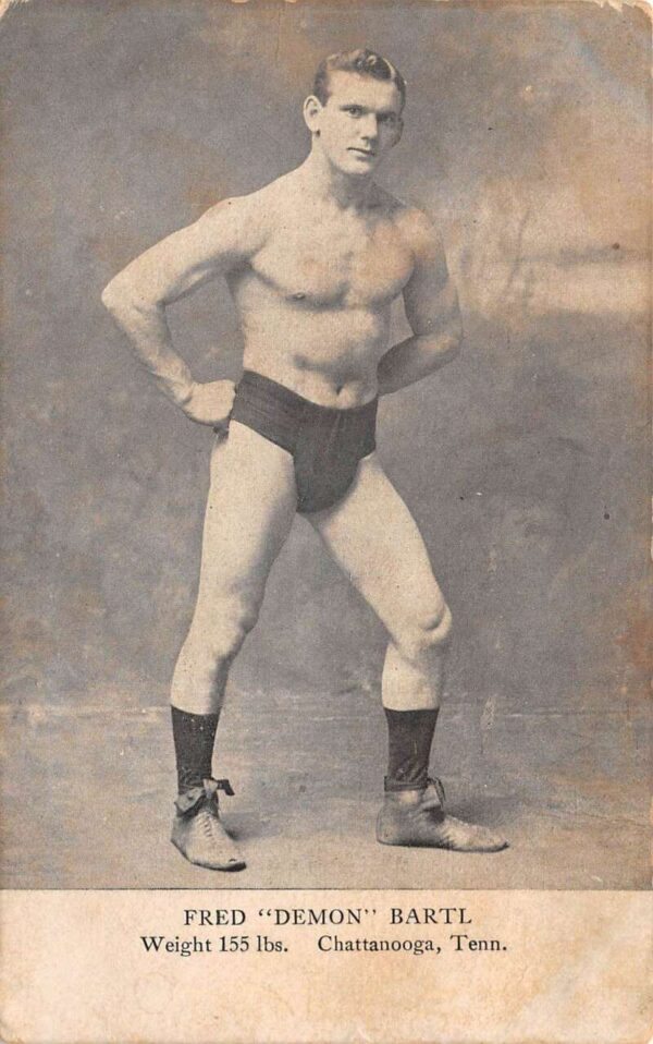 Chattanooga Tennessee Fred Demon Bartl Wrestler Sports Postcard AA68358