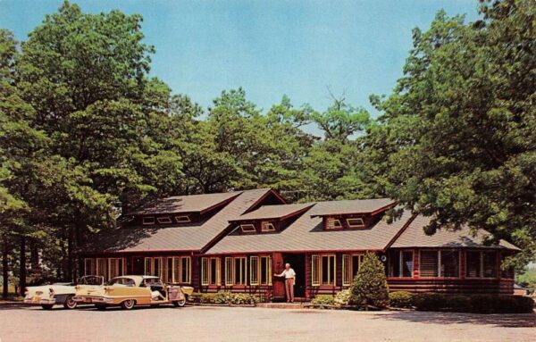 Long Island New York Wagon Wheel Restaurant Photochrome Vintage Postcard U6148