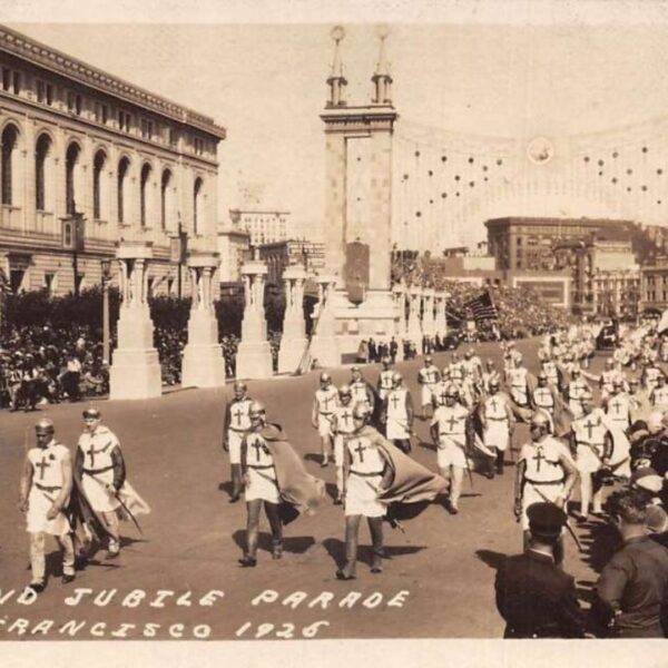 vintage postcard of a festival in san franscico 