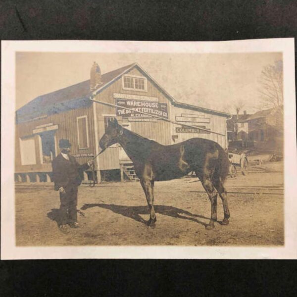 Alexandria Virginia Bryant Fertilizer Wagon Store Man with Horse Photo