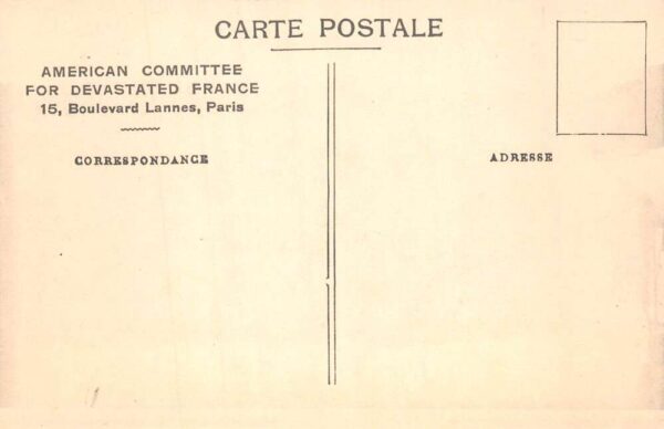 France Post-WW1 Boy Scouts "Devastated Regions" Vintage Postcard AA75305 - Image 2