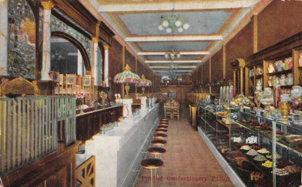 Los Angeles California Pin Ton Confectionery Parlor Interior Postcard AA79746