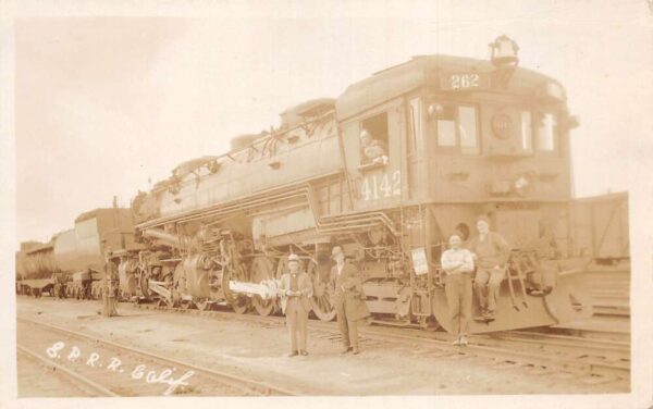 California Southern Pacific Railroad Train Engine Real Photo Postcard AA79755