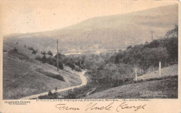 Harpers Ferry West Virginia Maryland Heights Potomac River Postcard AA79786