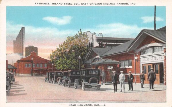 Hammond Indiana Inland Steel Co Entrance Vintage Postcard AA79797