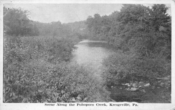 Kresgevile Pennsylvania Pohopoco Creek Scenic View Vintage Postcard AA79811