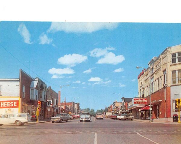 Kaukauna Wisconsin West Wisconsin Ave Street Scene Drug Store Postcard AA79829