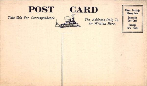 USS South Carolina Focsle Ship Log 1912 Military Navy Postcard AA75835 - Image 2