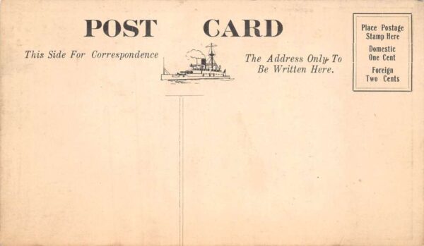 USS South Carolina Focsle Ship Log August 1911 Military Navy Postcard AA75836 - Image 2