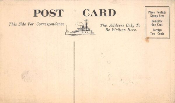 USS South Carolina Focsle Ship Log September 1911 Military Navy Postcard AA75837 - Image 2