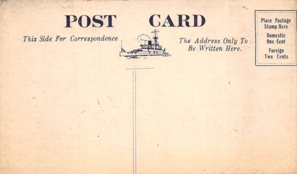 USS South Carolina Focsle Ship Log December 1911 Military Navy Postcard AA75840 - Image 2