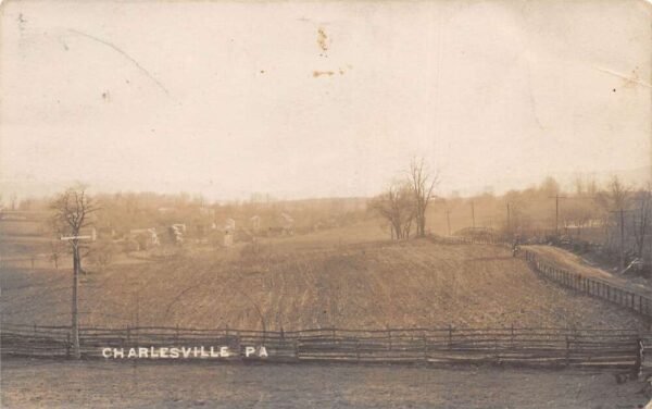 Charlesville Pennsylvania Scenic View Real Photo Vintage Postcard AA75858