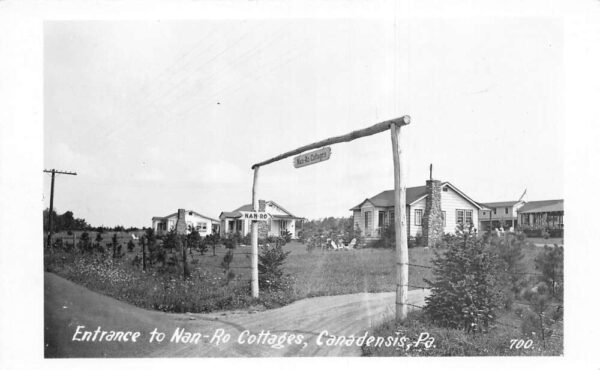 Canadensis Pennsylvania Nan-Ro Cottages Entrance Real Photo Postcard AA75873