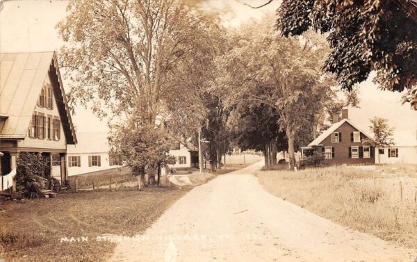 Union Village Vermont Main Street, Real Photo Vintage Postcard U14273