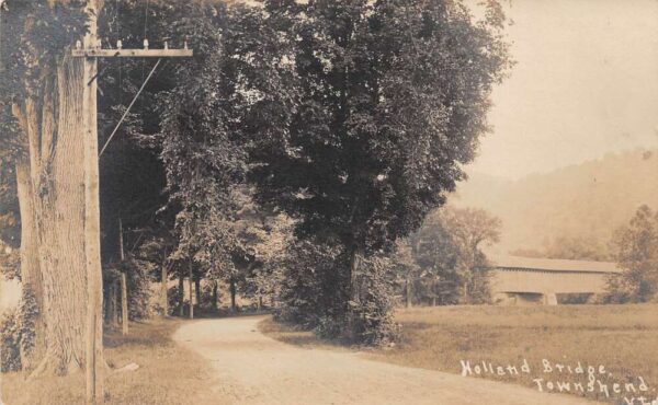 Townshend Vermont Holland Bridge, Real Photo Vintage Postcard U14276