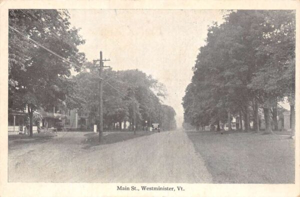 Westminister Vermont Town View, Post Office, B/W Photo Print Vintage PC U14281