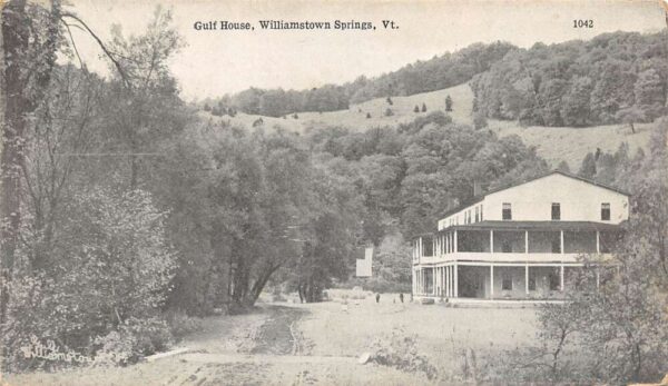 Williamstown Springs Vermont Gulf House, B/W Photo Print Vintage Postcard U14282